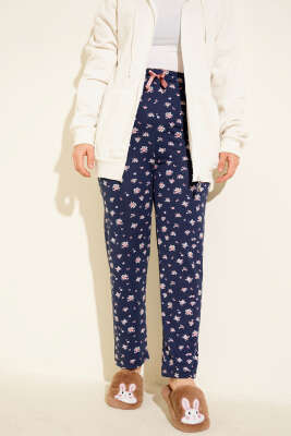 Bel Lastikli Desenli Pijama Altı Parlement - MANOLYA