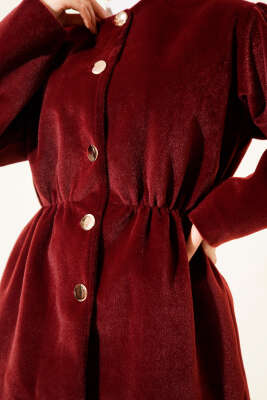 Bel Lastikli Düğmeli Goldfox Ceket Bordo - Günün Seçilenleri