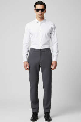 Bel Lastikli Fitilli Erkek Pantolon Füme - Erkek Pantolon