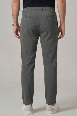 Bel Lastikli Fitilli Erkek Pantolon Haki - Erkek Pantolon