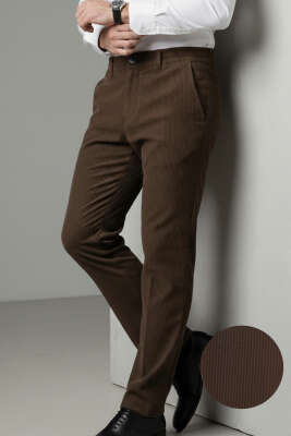 Bel Lastikli Fitilli Erkek Pantolon Kahve - WİPEOUT