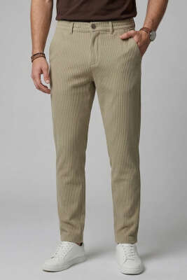 Bel Lastikli Fitilli Erkek Pantolon Taş - WİPEOUT