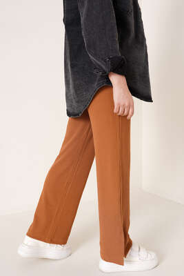 Bel Lastikli Fitilli Pantolon Latte - Pantolon