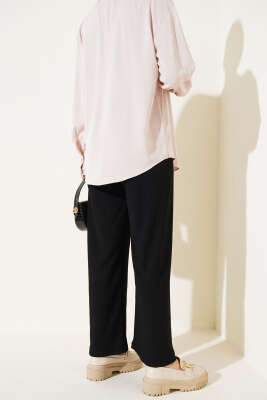 Bel Lastikli Gofre Pantolon Siyah - 100-300 TL Ürünler