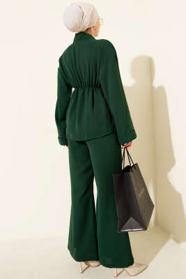 Bel Lastikli Gold Aksesuarlı İkili Takım Zümrüt - İkili Takım