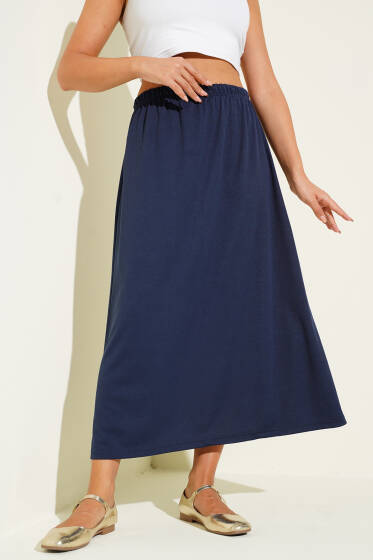 Bel Lastikli Jipon Lacivert - Jüpon