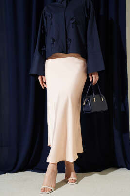 Bel Lastikli Saten Etek Pudra 