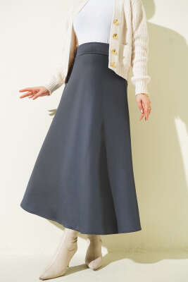 Bel Lastikli Scuba Çan Etek Füme - ELFİDA TEKSTİL