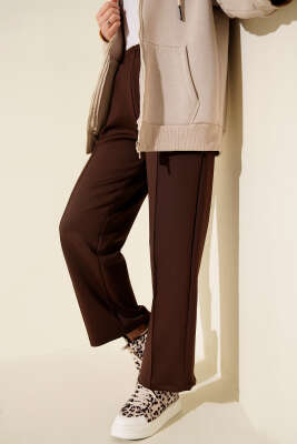 Bel Lastikli Scuba Cepli Pantolon Kahve - TABLO FASHİON
