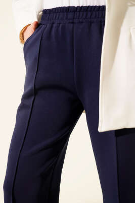 Bel Lastikli Scuba Cepli Pantolon Lacivert - Pantolon