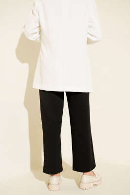 Bel Lastikli Scuba Cepli Pantolon Siyah - Pantolon