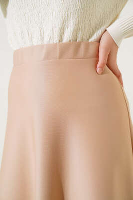 Bel Lastikli Scuba Etek Bisküvi - Uzun Etek