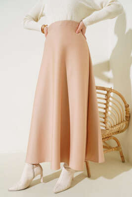 Bel Lastikli Scuba Etek Bisküvi - Uzun Etek