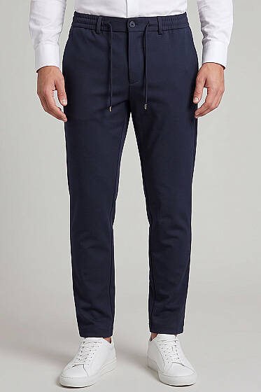 Bel Lastikli Slim Fit Erkek Pantolon Lacivert - Babalar Günü