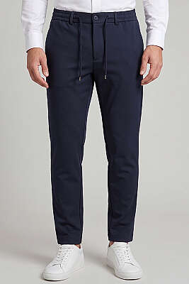Bel Lastikli Slim Fit Erkek Pantolon Lacivert - GAVAZZİ