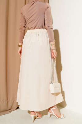 Bel Lastikli Terikoton Etek Taş - Uzun Etek