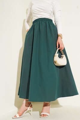 Bel Lastikli Terikoton Etek Zümrüt 