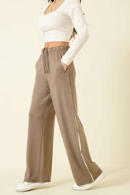 Bel Lastikli Yan Detaylı Loyşa Pantolon Vizon - HELLIE