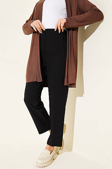 Bel Pensli Havuç Pantolon Siyah - 500-700 TL Ürünler