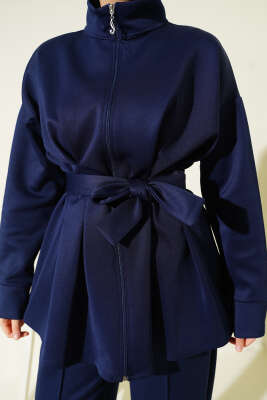 Bel Pensli Kuşaklı Scuba İkili Takım Lacivert - İkili Takım