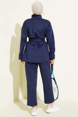 Bel Pensli Kuşaklı Scuba İkili Takım Lacivert - İkili Takım