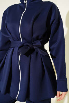 Bel Pensli Kuşaklı Scuba İkili Takım Lacivert - İkili Takım