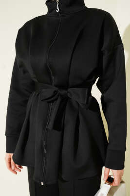 Bel Pensli Kuşaklı Scuba İkili Takım Siyah - İkili Takım