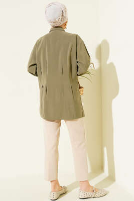 Bel Pensli Modal Gömlek Haki - Gömlek