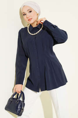 Bel Pensli Modal Gömlek Lacivert - DESTİNA