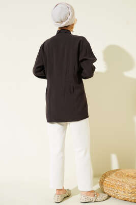Bel Pensli Modal Gömlek Siyah - Gömlek
