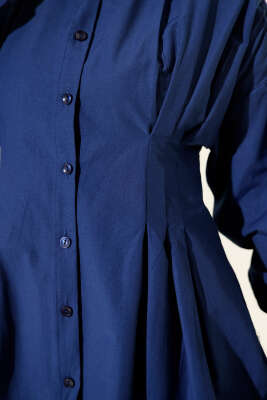 Bel Pensli Poplin Gömlek Lacivert - Gömlek