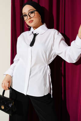 Bel Tünelli Basic Gömlek Beyaz - MISRA