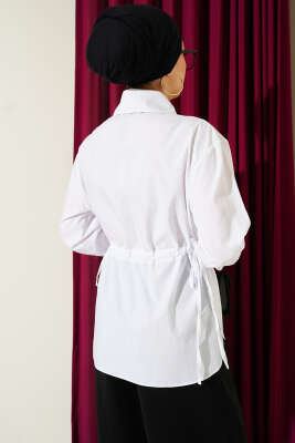 Bel Tünelli Basic Gömlek Beyaz - Gömlek