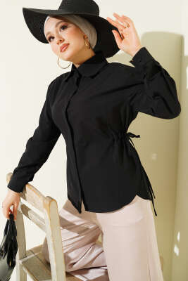 Bel Tünelli Basic Gömlek Siyah - MISRA