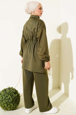 Bel Tünelli Boncuklu Scuba İkili Takım Haki - Scuba Ürünler