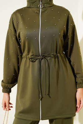 Bel Tünelli Boncuklu Scuba İkili Takım Haki - Scuba Ürünler