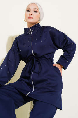 Bel Tünelli Boncuklu Scuba İkili Takım Lacivert - Scuba Ürünler