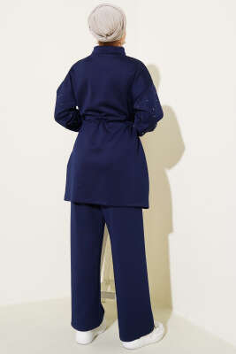 Bel Tünelli Boncuklu Scuba İkili Takım Lacivert - Scuba Ürünler