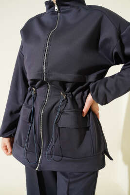 Bel Tünelli Cepli Scuba İkili Takım Füme - İkili Takım