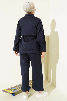 Bel Tünelli Cepli Scuba İkili Takım Lacivert - İkili Takım