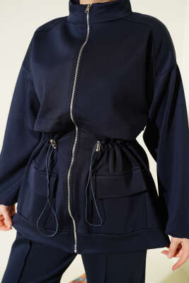 Bel Tünelli Cepli Scuba İkili Takım Lacivert - İkili Takım