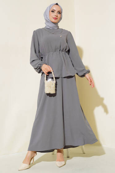 Bel Tünelli Etekli Ayrobin İkili Takım Füme - İkili Takım