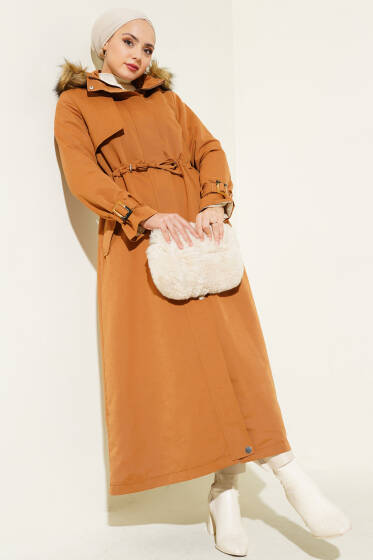 Bel Tünelli Fermuarlı Kaban Taba - Kaban