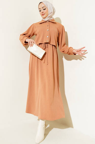 Bel Tünelli Jileli İkili Takım Latte - İkili Takım