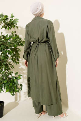 Bel Tünelli Kap İkili Takım Haki - İkili Takım