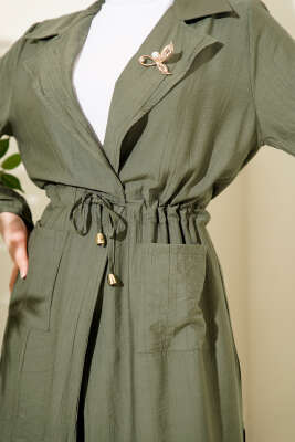 Bel Tünelli Kap İkili Takım Haki - İkili Takım