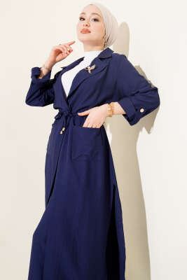 Bel Tünelli Kap İkili Takım Lacivert - İkili Takım