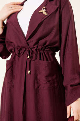 Bel Tünelli Kap İkili Takım Mürdüm - İkili Takım