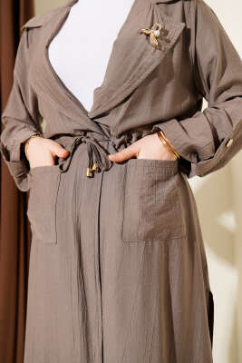 Bel Tünelli Kap İkili Takım Vizon - İkili Takım