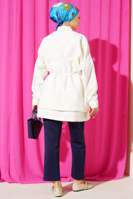 Bel Tünelli Oversize Odesa Gömlek Ekru - Gömlek